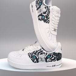 custom casual shoes sneakers air force 1 tiger art luxury buty sexy white black customization shoes personalized gift