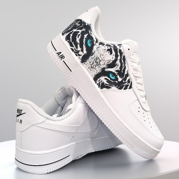 custom shoes sneakers nike air force 1 tiger art luxury buty sexy white black customization shoes personalized gift 4.jpg