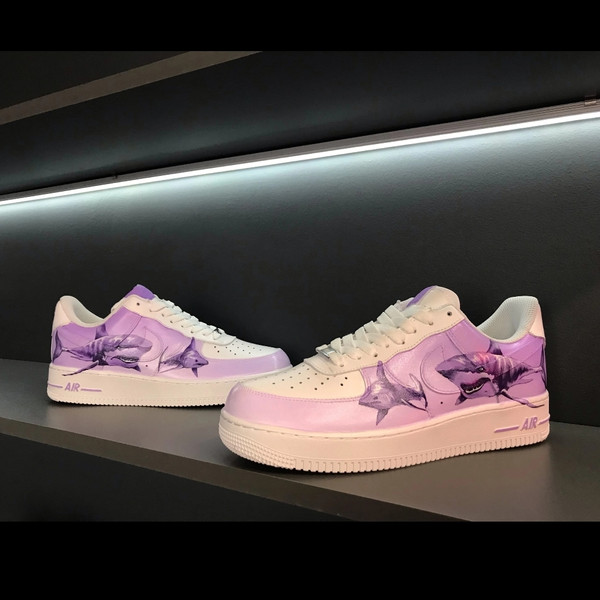 custom fashion shoes nike air force 1 men inspire buty luxury sneakers  customisation shark art personalized gift 8.jpg