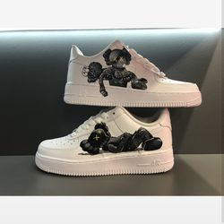 Kaws custom shoes air force 1 unisex fashion casual sneakers sexy white black customization sneakers personalized gifts