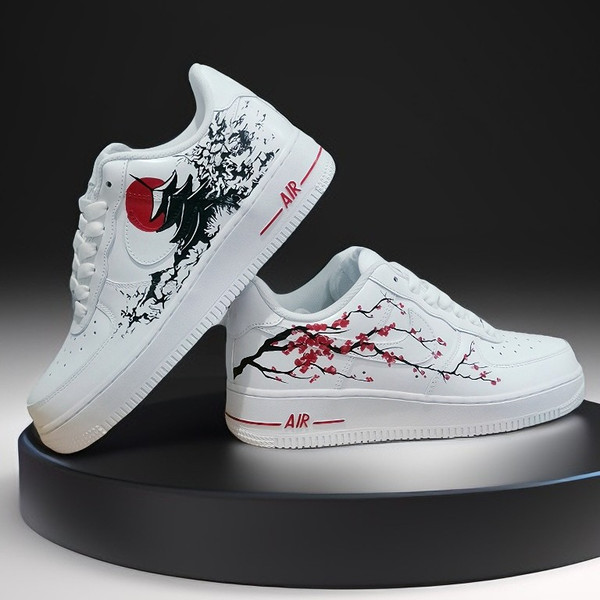 Japan custom casual shoes nike air force 1 luxury sexy white black customization sneakers personalized gift handpainted 4.jpg