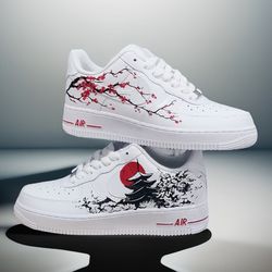 Japan art custom shoes air force luxury unisex sneakers AF1 sexy white black customization shoes personalized gifts