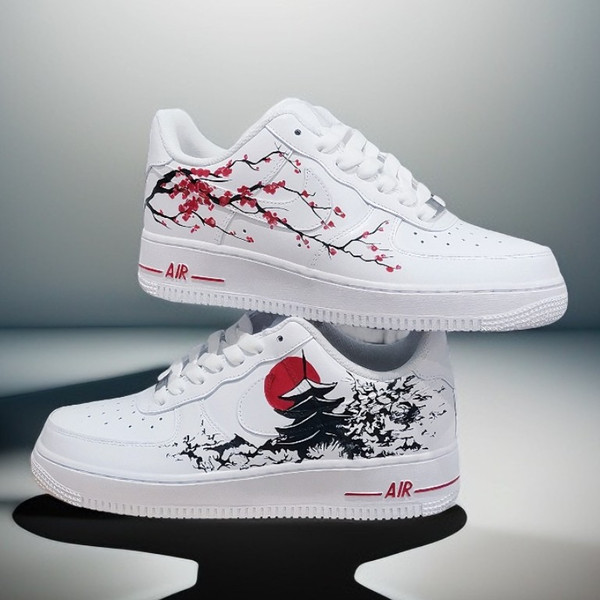 Japan art custom shoes nike air force luxury unisex sneakers AF1 sexy white black customization shoes personalized gifts 3.jpg