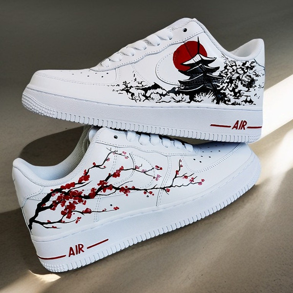 Japan art custom shoes nike air force luxury unisex sneakers AF1 sexy white black customization shoes personalized gifts 5.jpg