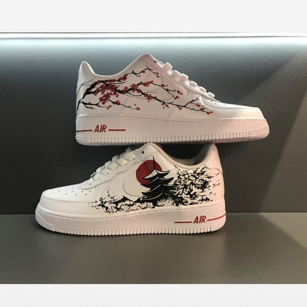 Japan art custom shoes nike air force luxury unisex sneakers AF1 sexy white black customization shoes personalized gifts 6.jpg