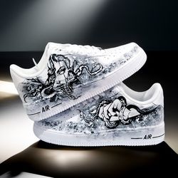 Gorgon art custom shoes air force 1 men luxury white black casual sneakers personalized gift customization handpainted