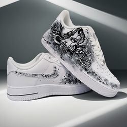 custom unisex shoes air force 1 luxury sexy gift white black buty designer sneakers handpainted Gorgon personalized gift