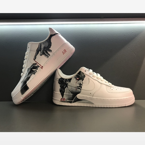 man Michelangelo custom shoes nike air force 1 white black customization sneakers personalized gift BBC 1 5.jpg