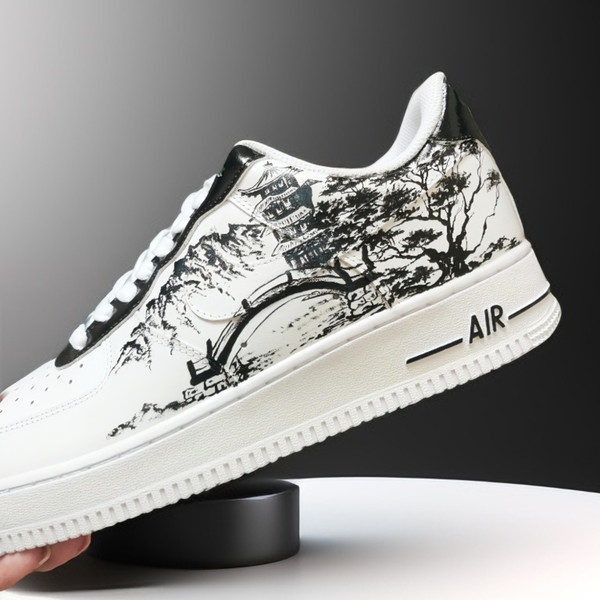 woman- custom- shoes- nike- air- force- sneakers- white- black- japan- art  9.jpg