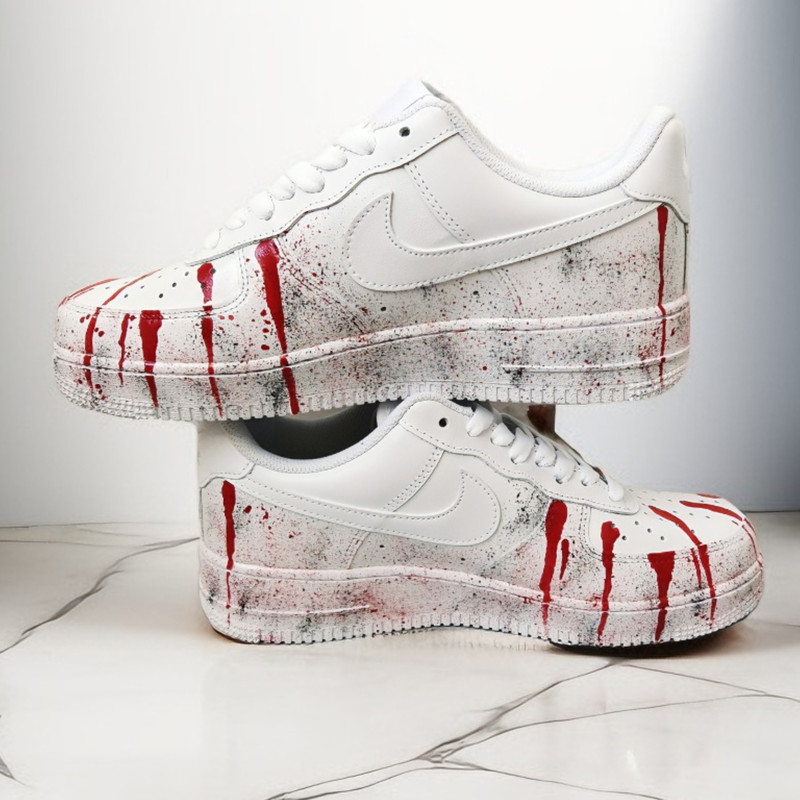 man- custom- shoes- nike- air- force- sneakers- white- black- art- karate  2.jpg