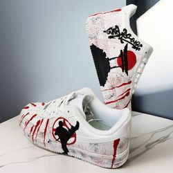 custom inspire shoes air force 1, luxury sexy, gift, white, black, casual sneakers, personalized gifts karate art BBC 1