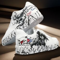 custom shoes air force 1, man, luxury sexy, gift, white, black, customization sneakers, cuba, personalized gift, BBC 1