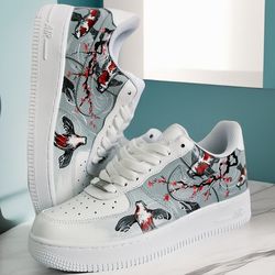 custom shoes air force 1,unisex, luxury, Fish, gift, white, black, sneakers, shoes, personalized gift customization AF1