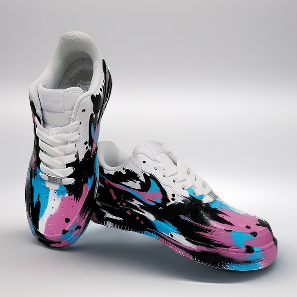 man- custom- shoes- nike- air- force- sneakers- white- black- art  3.jpg