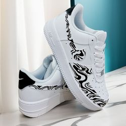 custom inspire shoes air force luxury sexy sneakers pattern, customization personalized gifts BBC1, white and black AF1