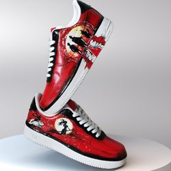 custom shoes air force 1, luxury gift, white black, customization casual sneakers Bulgakov art, personalized gift, AF1