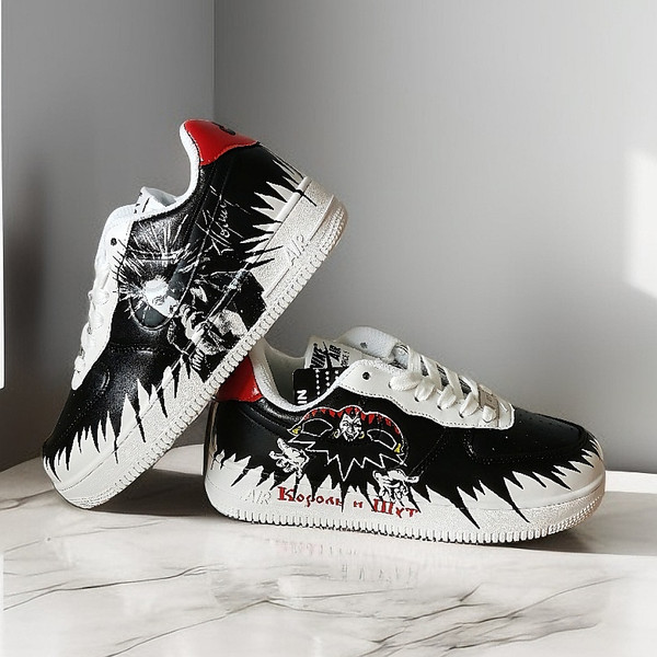 custom -shoes - unisex- sneakers- nike air force- handpainted- wearable- art-rock 5.jpg