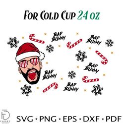 Bad Bunny Ears Full Wrap Svg, Starbucks Svg, Coffee Ring Svg, Cold Cup Svg, Cricut, Vector Cut File