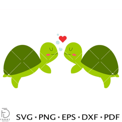 Turtles Valentines Day Svg, Love Turtles Svg, Valentines Svg
