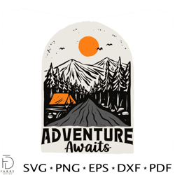 Adventure Awaits SVG Happy Camping Life SVG Cricut File