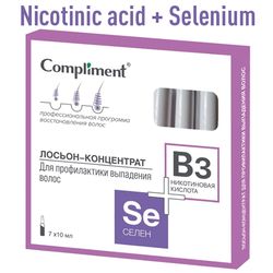 Lotion-concentrate against hair loss Selenium and Nicotinic acid 10ml x 7pcs