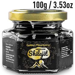 Golden Mountains Shilajit (mumiyo, mumio) Premium Pure Authentic Siberian Altai 100g / 3.53oz