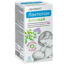 Herbal Lactation tea Lactogon Leovit for nursing mothers 25 filter bags