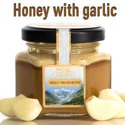 Natural  mountain honey with garlic 140g / 4.93oz