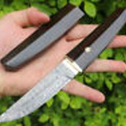 custom handmade Damascus steel hunting survival knife rosewood handle gift for him groomsmen gift wedding anniversary