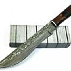 custom handmade Damascus steel bowie hunting knife resin wood handle  gift for him groomsmen gift wedding anniversary