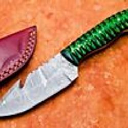 custom handmade Damascus steel skinner camping knife hard wood handle gift for him groomsmen gift wedding anniversary