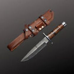 custom handmade Damascus steel hunting survival knife rosewood handle gift for him groomsmen gift wedding anniversary