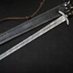 custom handmade Damascus steel hunting Viking sword Damascus guard & pommel handle gift for him groomsmen gift wedding a