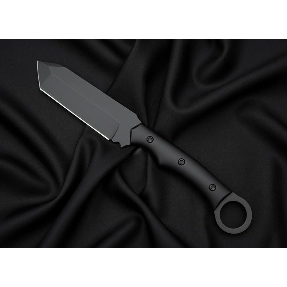 SCK07 CUSTOM HAND MADE 3V STEEL HUNTING KNIFE WITH G10 HANDLE WITH PURE LEATHER SHEATH 0