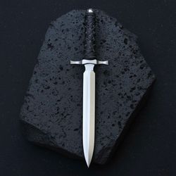 sck-21 custom hand made 3v steel hunting knife with leather warp handle with pure leather sheath