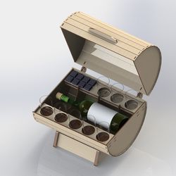 layout for laser cutting "mini bar barrel under 4 mm"| cdr | dxf | cnc models | laser drawing | sketch