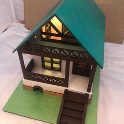 layout for laser cutting piggy bank house is under 4 mm cdr dxf cnc models laser drawing sketch