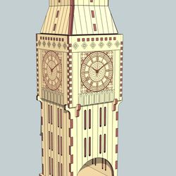 layout for laser cutting tea house big ben under 4 mm cdr dxf cnc models laser drawing sketch
