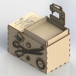 layout for laser cutting a needlework organizer cdr dxf cnc models laser drawing sketch