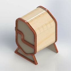 layout for laser cutting the box with an opening lid under 4 mm cdr dxf cnc models laser drawing sketch