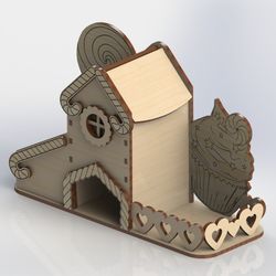 layout for laser a tea house with sweets 4 mm cdr dxf cnc models laser drawing sketch