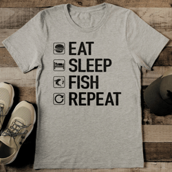 Eat Sleep Fish Repeat Tee