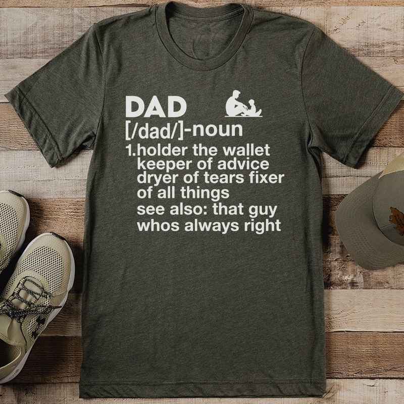 Dad Noun Holder The Wallet Keeper Of Advice Tee 2