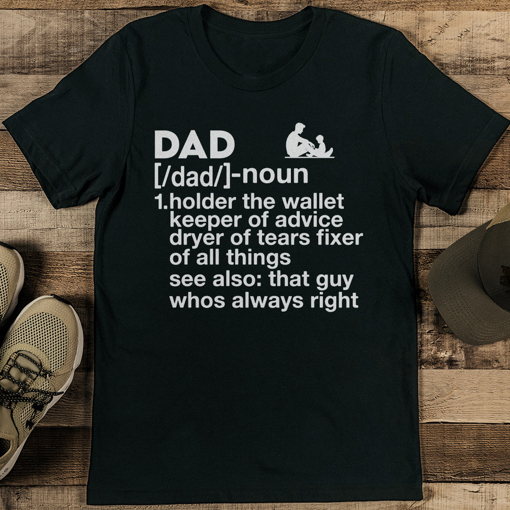 Dad Noun Holder The Wallet Keeper Of Advice Tee 0