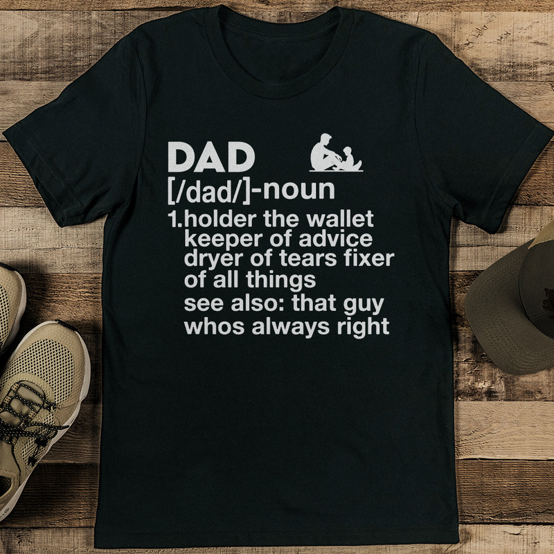 Dad Noun Holder The Wallet Keeper Of Advice Tee 0