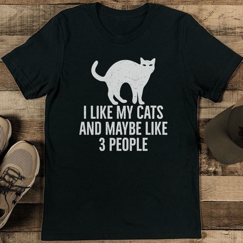 I Like My Cats And Maybe Like 3 People Tee 2