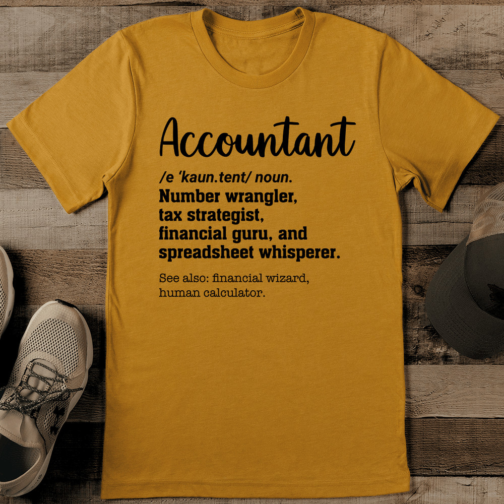 Accountant Number Wrangler Tax Strategist Tee 1
