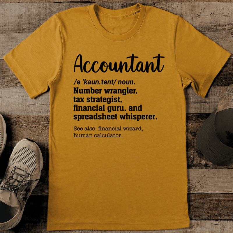Accountant Number Wrangler Tax Strategist Tee 1