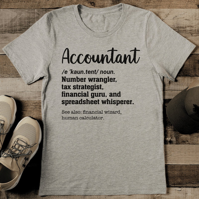 Accountant Number Wrangler Tax Strategist Tee 0