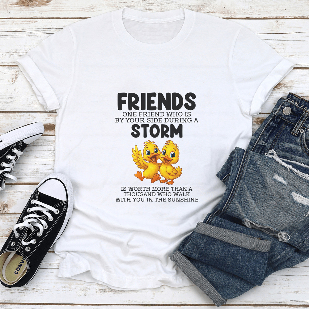 Friends One Friend Who Is By Your Side During A Storm Is Worth Tee 1